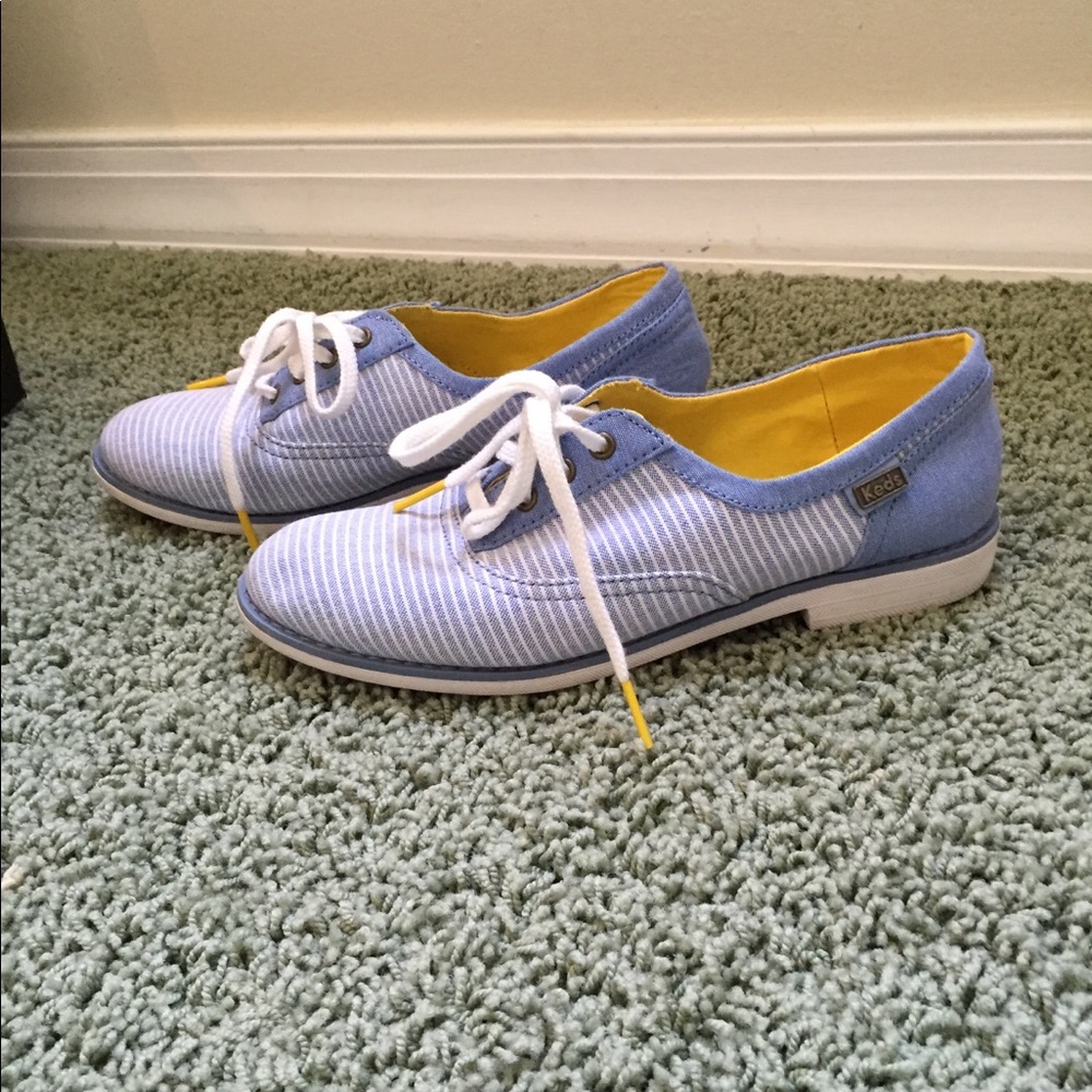 Keds sky blue stripe shoes